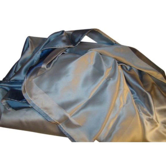 CHANEL white/blue silk ombré evening wrap/scarf - Picture 2 of 12